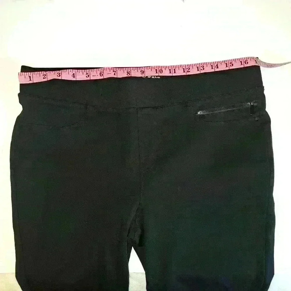DKNY Jeans Black Knit Pull On Pants Size L #92 - Picture 3 of 6